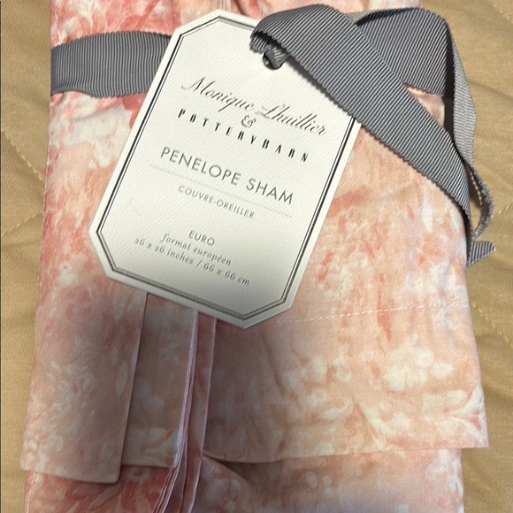 Pottery Barn Pink and Cream Penelope Sham - Picture 2 of 7